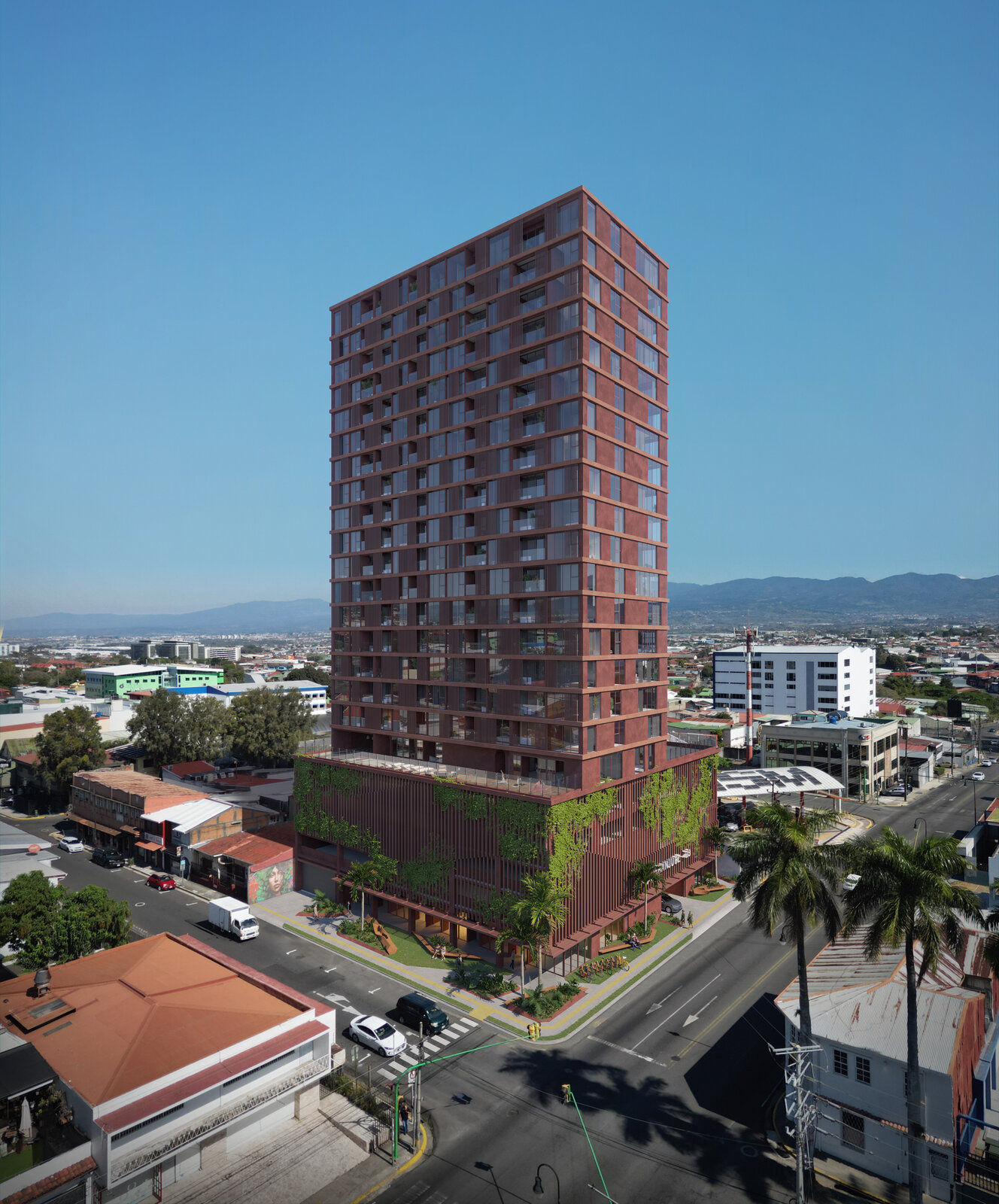 Render oficial de la torre residencial Aranjuez 23